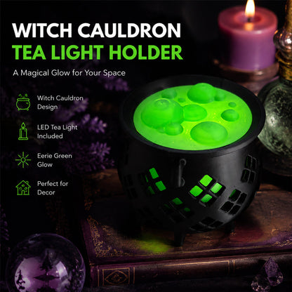 Witch Cauldron Tea Lights 🧙‍♀️ | Glowing Potion Magic ✨🔮