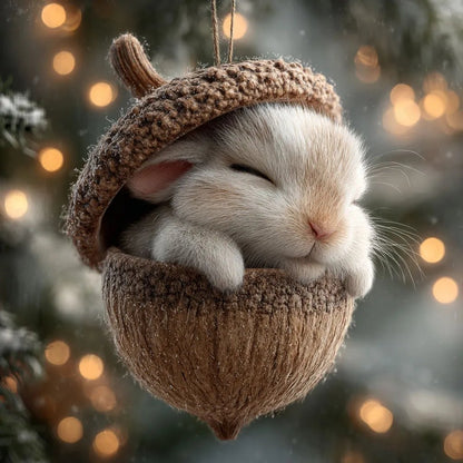 🎁❤️ Forest Animal Acorn Ornaments – Cozy Forest Christmas Ornaments ( 2D )