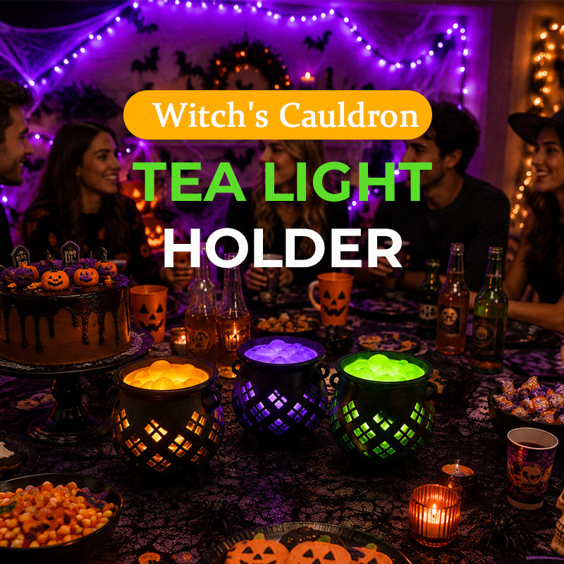 Witch Cauldron Tea Lights 🧙‍♀️ | Glowing Potion Magic ✨🔮