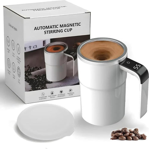 🎁☕️Magnetic Stirring Mug — USB Charging, Temp Display, 380ml