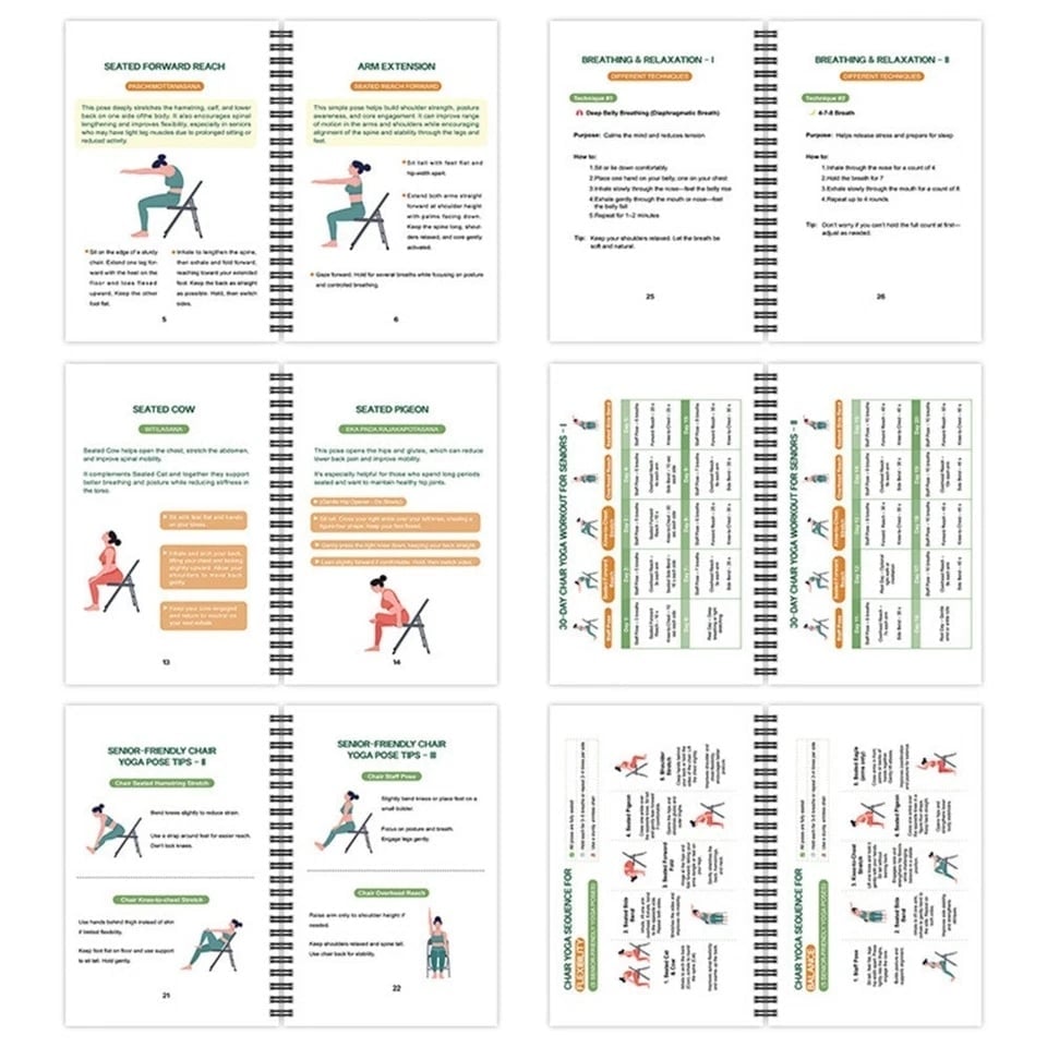 🔥Most Popular in 2026🔥The Complete Guide to Chair Yoga for Seniors Over 60: 40+ Low-Impact Easy Exercises to Restore Strength