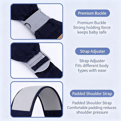 👶Padded Single‑Shoulder Baby Sling | Easy Wear for Grandparents & Parents