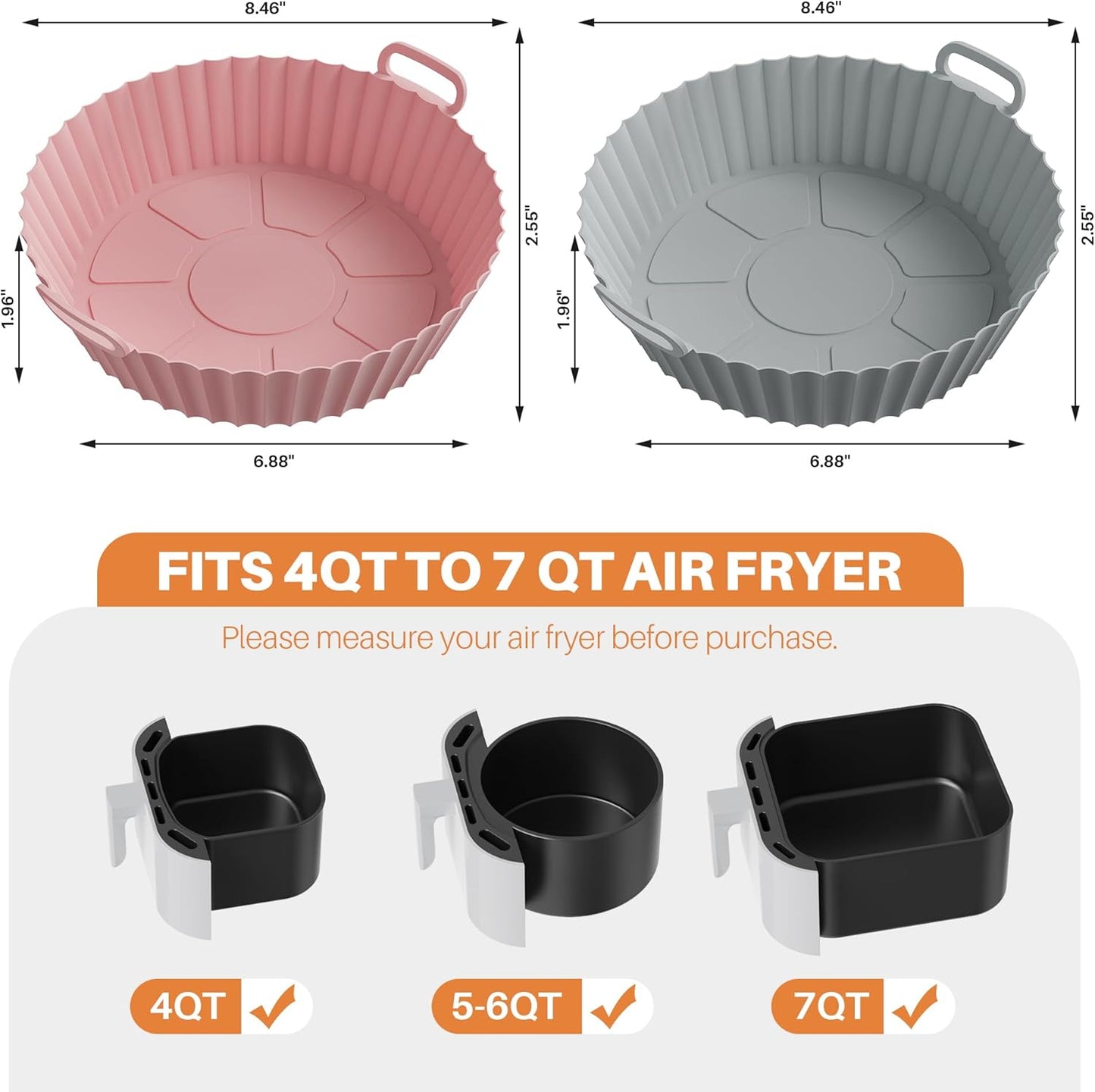 Silicone Air Fryer Baking Tray – Non-Stick & Easy to Clean