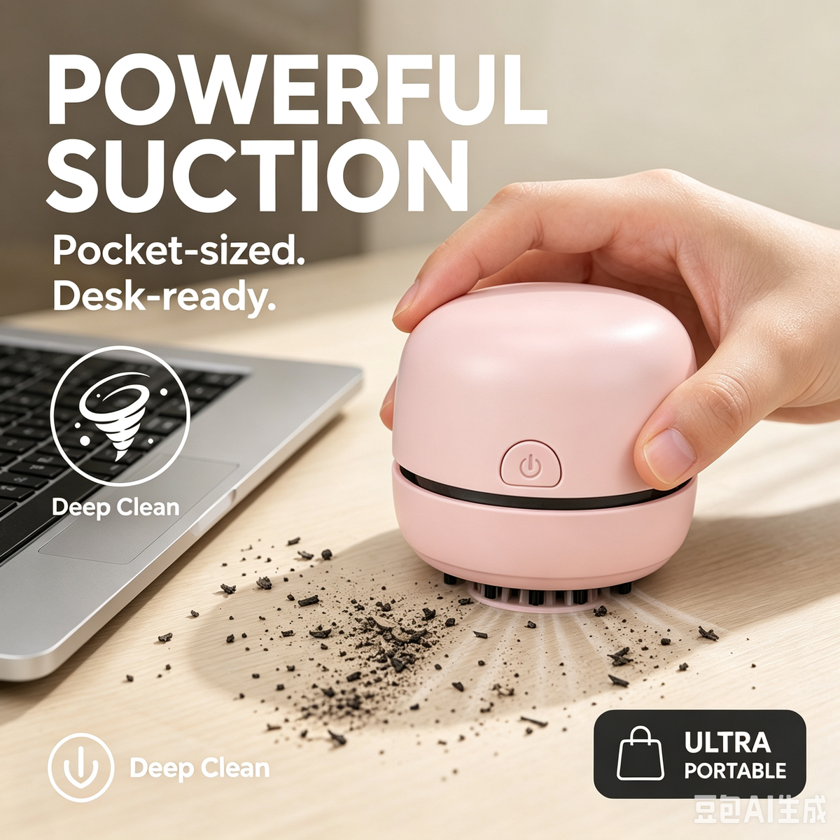 ⏰Portable Mini Desk Vacuum Cleaner