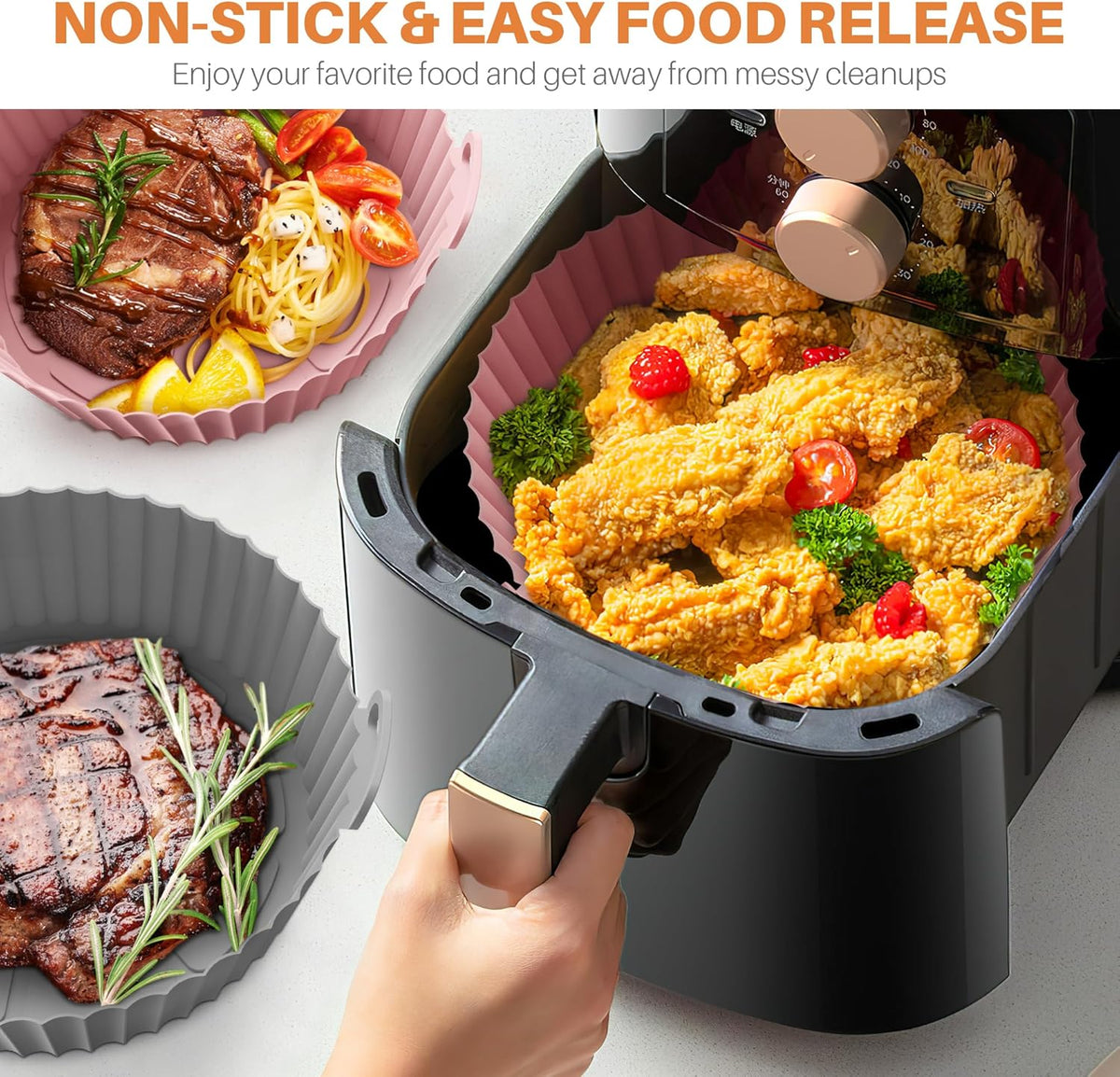 Silicone Air Fryer Baking Tray – Non-Stick & Easy to Clean