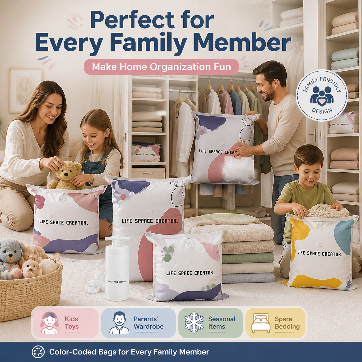 🔥2026 No-Pump Vacuum Storage Compression Bags