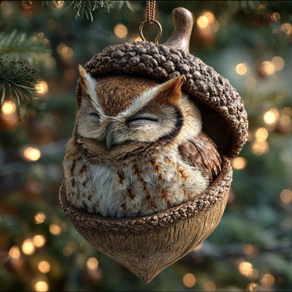 🎁❤️ Forest Animal Acorn Ornaments – Cozy Forest Christmas Ornaments ( 2D )