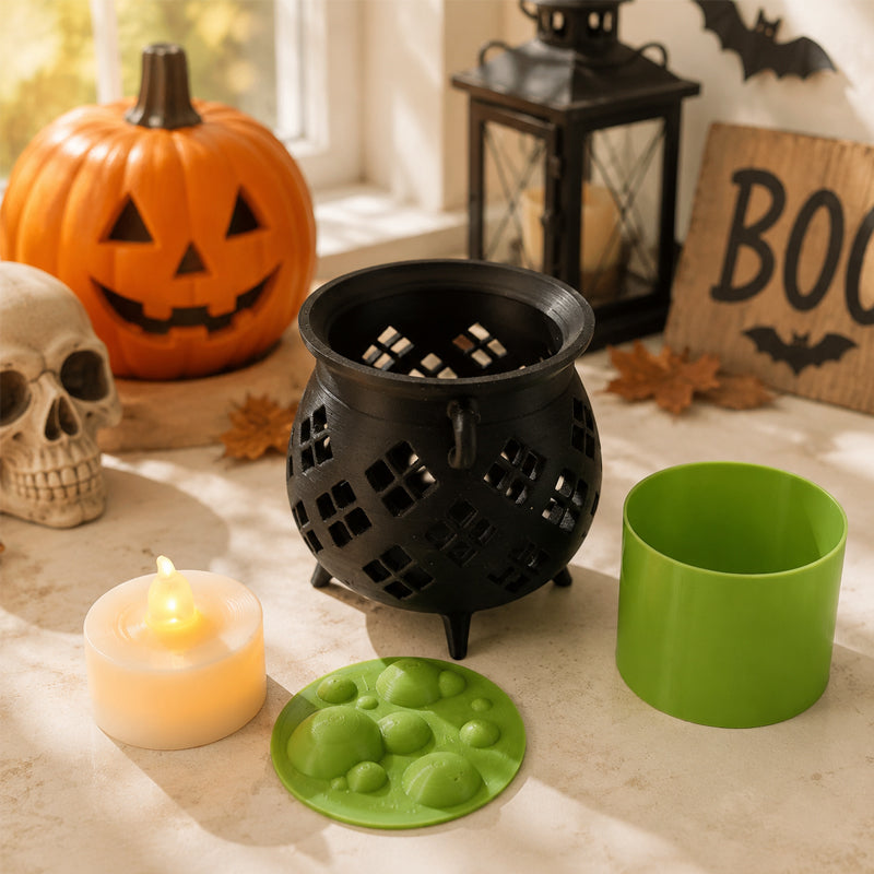 Witch Cauldron Tea Lights 🧙‍♀️ | Glowing Potion Magic ✨🔮