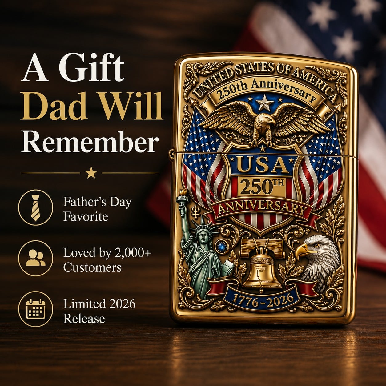 🗽Limited Edition 250th Anniversary Commemorative Lighter