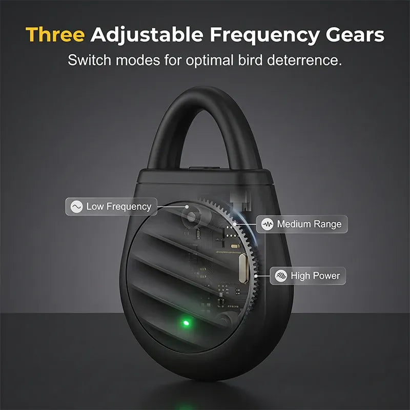 🐦No more trouble from birds, beasts and locusts!Portable Ultrasonic Bird Repellent Keychain