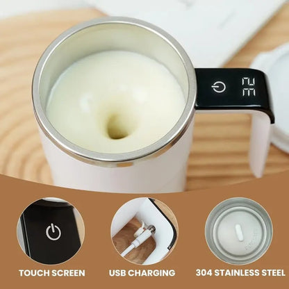 🎁☕️Magnetic Stirring Mug — USB Charging, Temp Display, 380ml