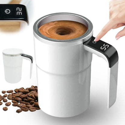 🎁☕️Magnetic Stirring Mug — USB Charging, Temp Display, 380ml