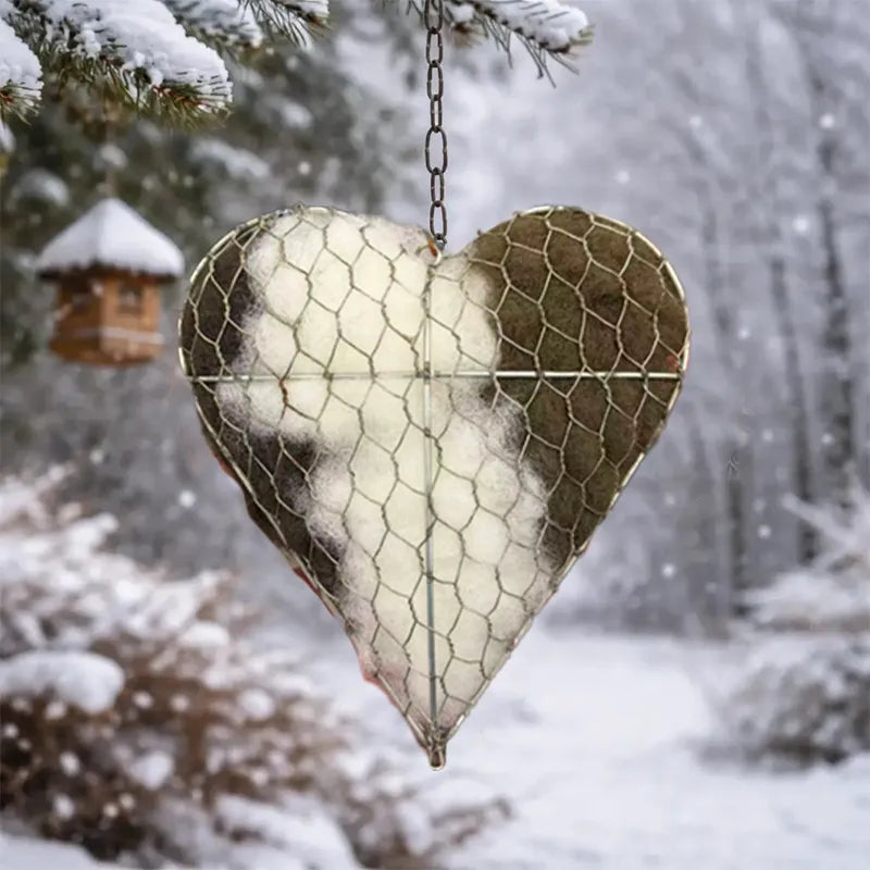 🔥☁ Handmade Cotton Bird Nesting Heart🏡💕 Refillable Design♻️