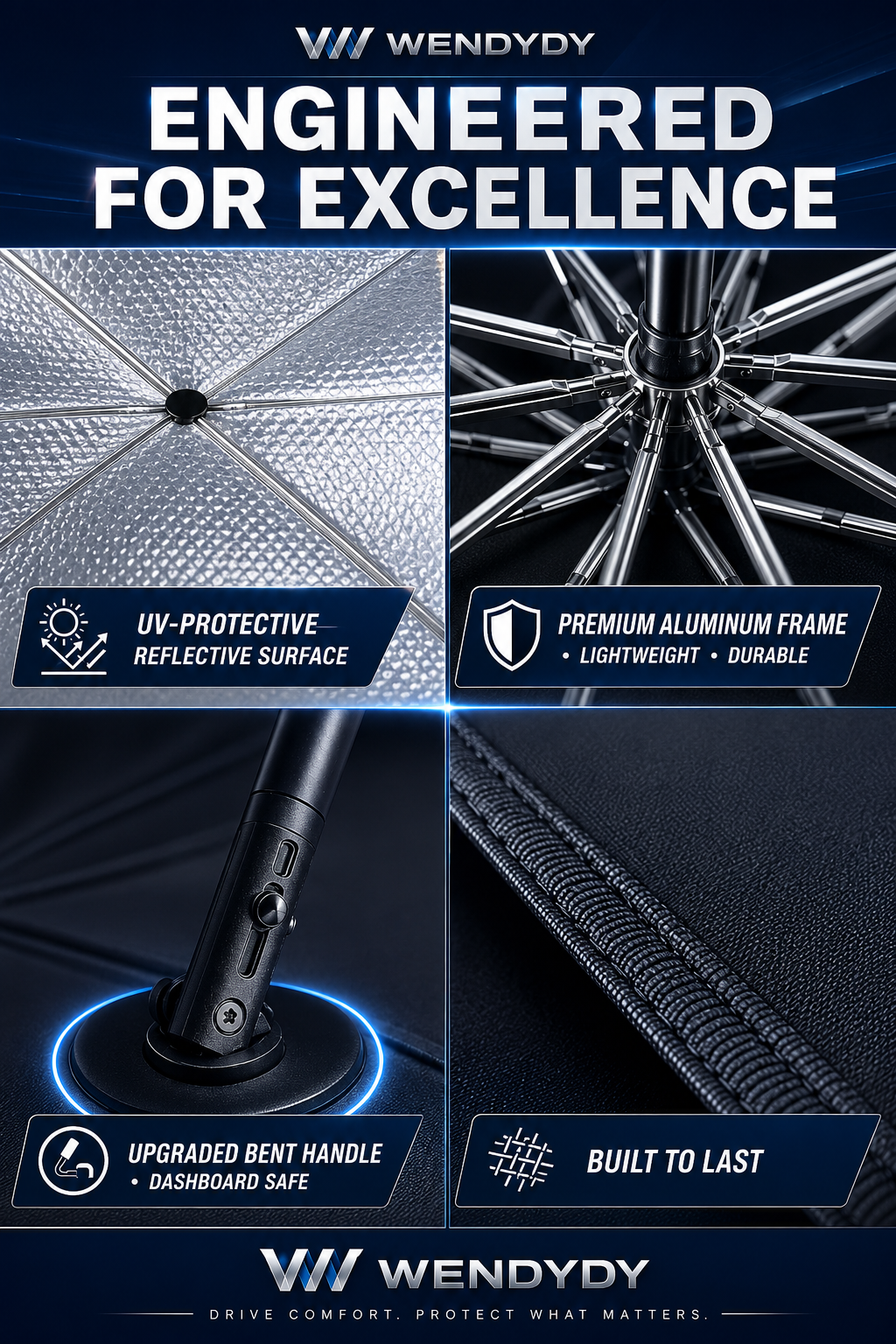 2026 Upgraded Car Windshield Sun Shade Umbrella