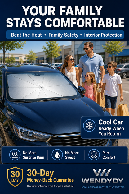 2026 Upgraded Car Windshield Sun Shade Umbrella