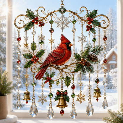 🔥Handmade Christmas Stained Glass Window Hanging