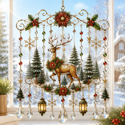 🔥Handmade Christmas Stained Glass Window Hanging