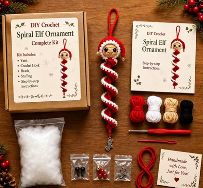 ☃️ Crochet Snowman Spiral Ornament DIY Kit