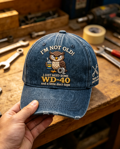 “Not Old Yet” Funny Owl Hat
