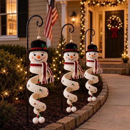☃️ Crochet Snowman Spiral Ornament DIY Kit
