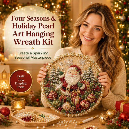 🌸🌻🍂🎄 Four Seasons & Holiday Pearl Art Hanging Wreath Kit ✨