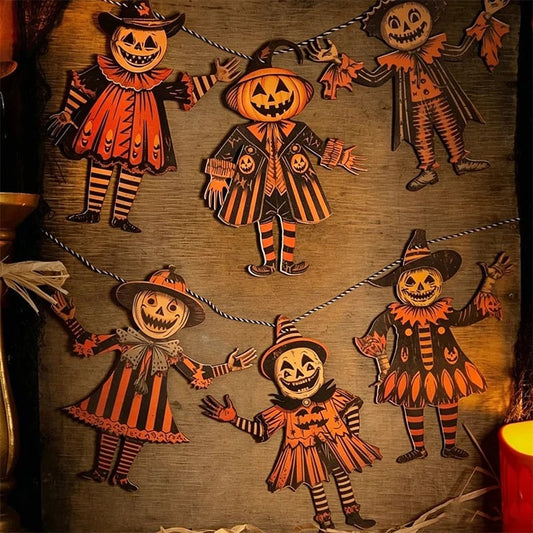🔥HOT SALE🔥Vintage Halloween Wooden Wall Hanging Set