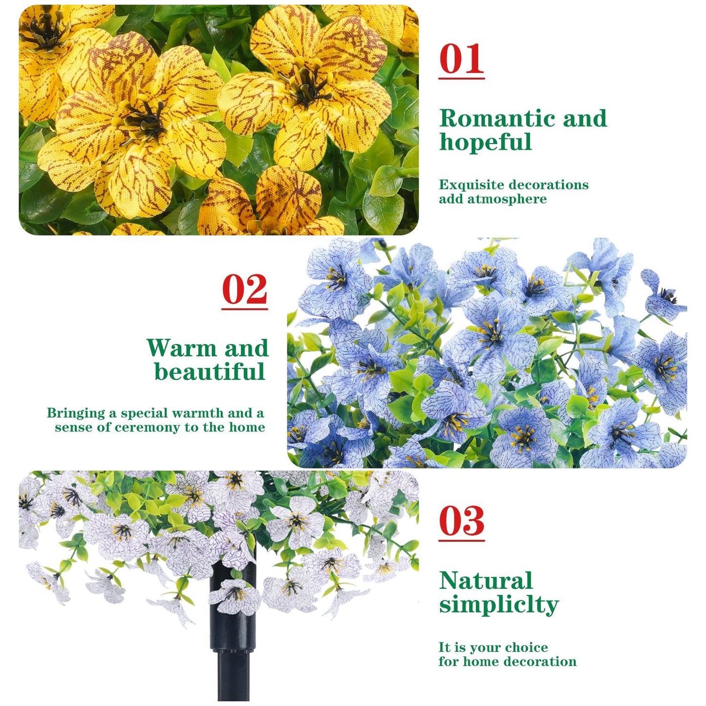 🌱Outdoor/Indoor UV Resistant & Waterproof Artificial Flower Decor