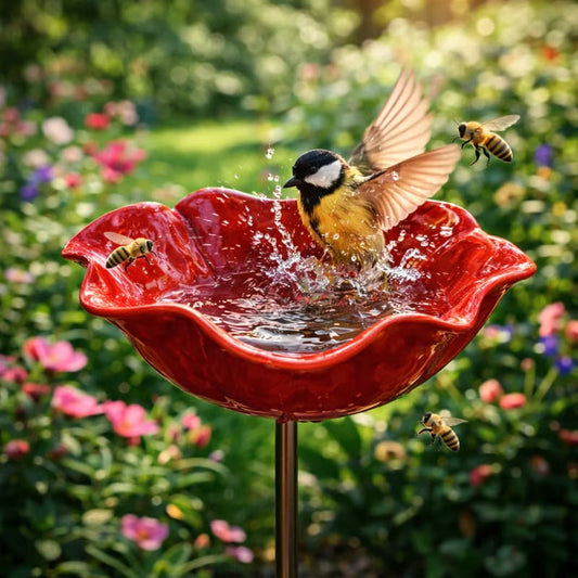 🐦 Mini Bird Bath & Pollinator Water Station  ✨ Attract Birds & Beneficial Insects