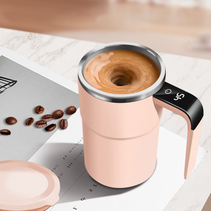 🎁☕️Magnetic Stirring Mug — USB Charging, Temp Display, 380ml