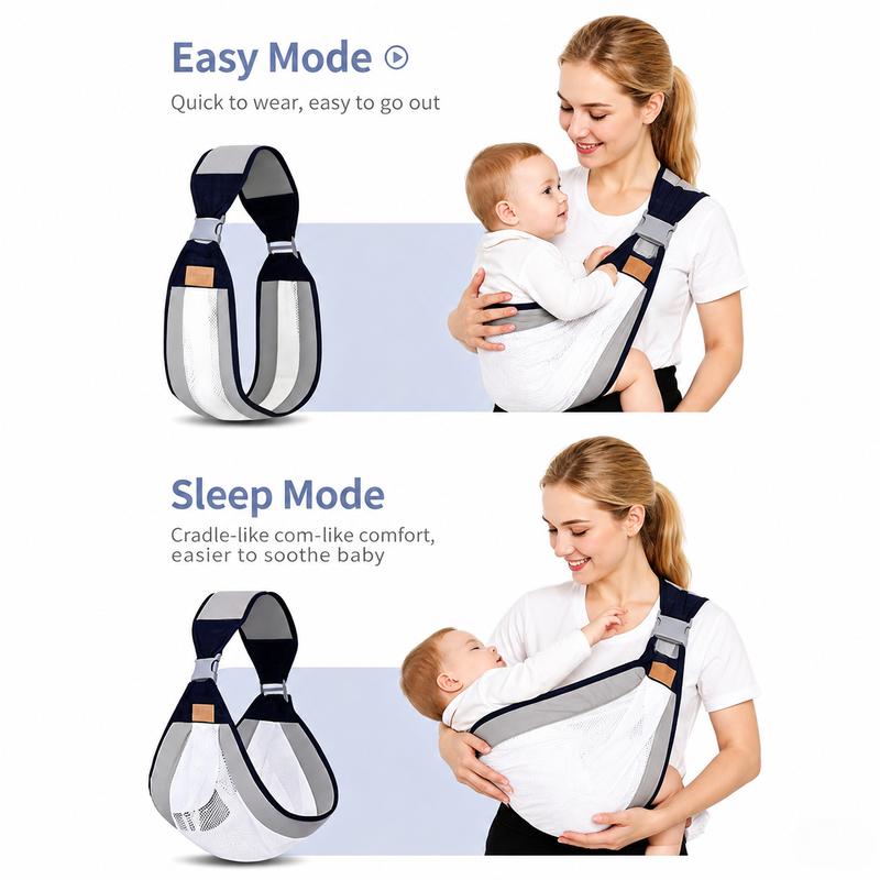 👶Padded Single‑Shoulder Baby Sling | Easy Wear for Grandparents & Parents