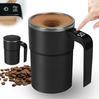 🎁☕️Magnetic Stirring Mug — USB Charging, Temp Display, 380ml