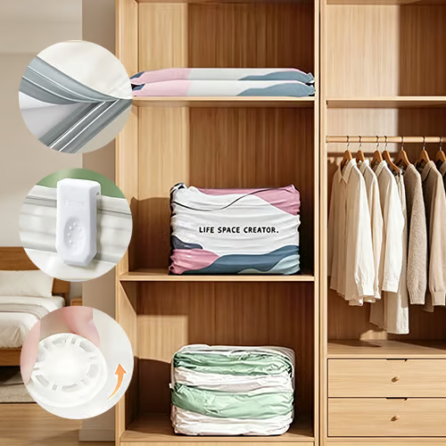 🔥2026 No-Pump Vacuum Storage Compression Bags