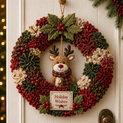 🎄 Make A Christmas Wreath You'll Be Proud To Display ❤️ 3D Fabric Poke DIY Kit With Tutorial & Guide Included