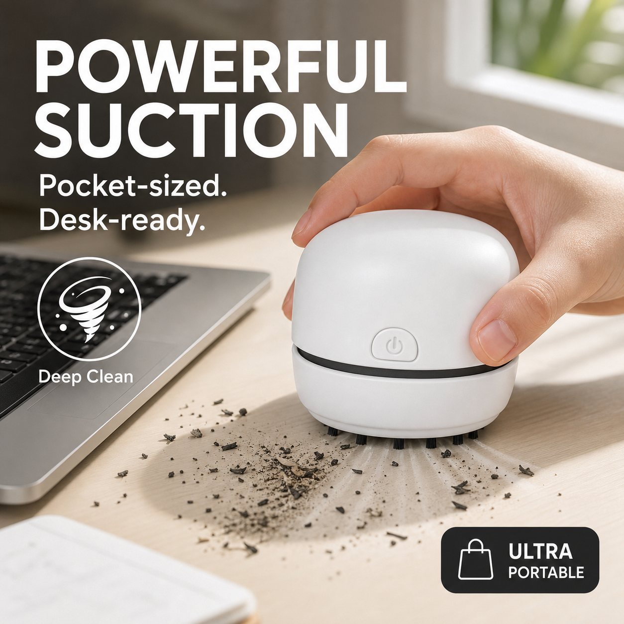 ⏰Portable Mini Desk Vacuum Cleaner