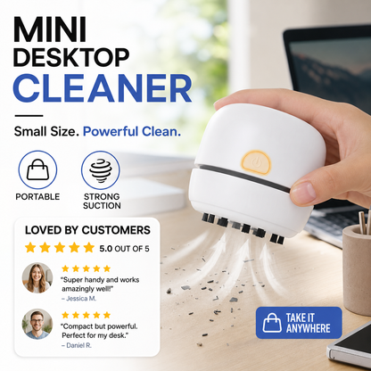 ⏰Portable Mini Desk Vacuum Cleaner