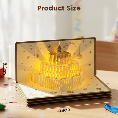 🎂🎂3D Pop-Up Musical Birthday Card with Money Holder