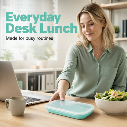 🍱✨ Portable Food Grade Silicone Lunch Box ! BPA-free, leak-proof, foldable – perfect for work, travel & picnics. 🔥💪