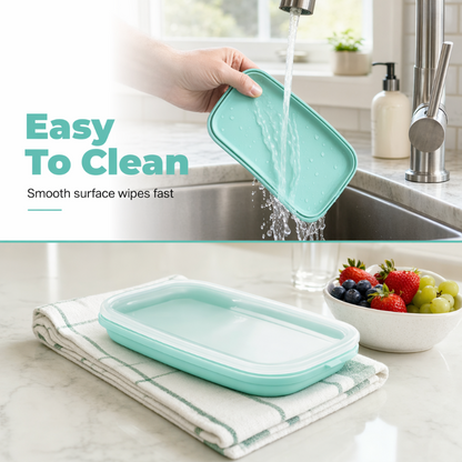 🍱✨ Portable Food Grade Silicone Lunch Box ! BPA-free, leak-proof, foldable – perfect for work, travel & picnics. 🔥💪