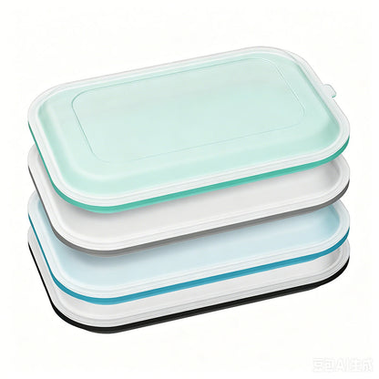 🍱✨ Portable Food Grade Silicone Lunch Box ! BPA-free, leak-proof, foldable – perfect for work, travel & picnics. 🔥💪