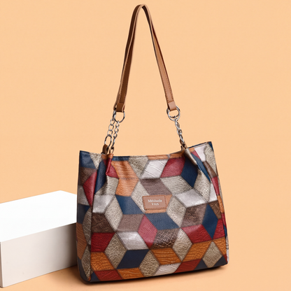 🎅Christmas HOT SALE👜 Women's Geometric Tote Bag – Large Capacity Stylish Handbag For Everyday Elegance👜