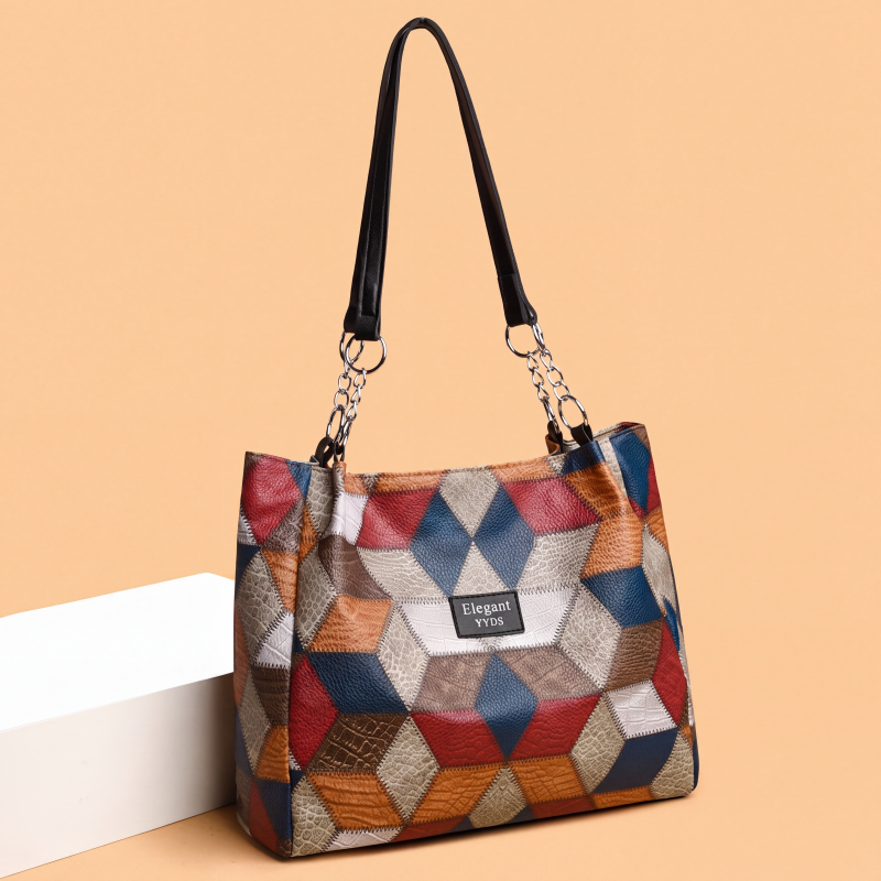 🎅Christmas HOT SALE👜 Women's Geometric Tote Bag – Large Capacity Stylish Handbag For Everyday Elegance👜